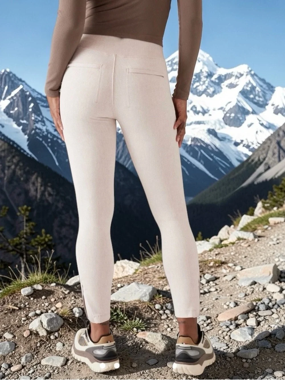 Athleta Delancey Skyline High-Rise Leggings Cream SP NWOT - Picture 4 of 12